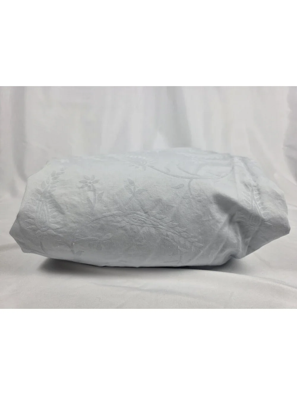 Vintage Luvttex JLA Home King Fitted Sheet Woven Damask Floral 100% Cotton